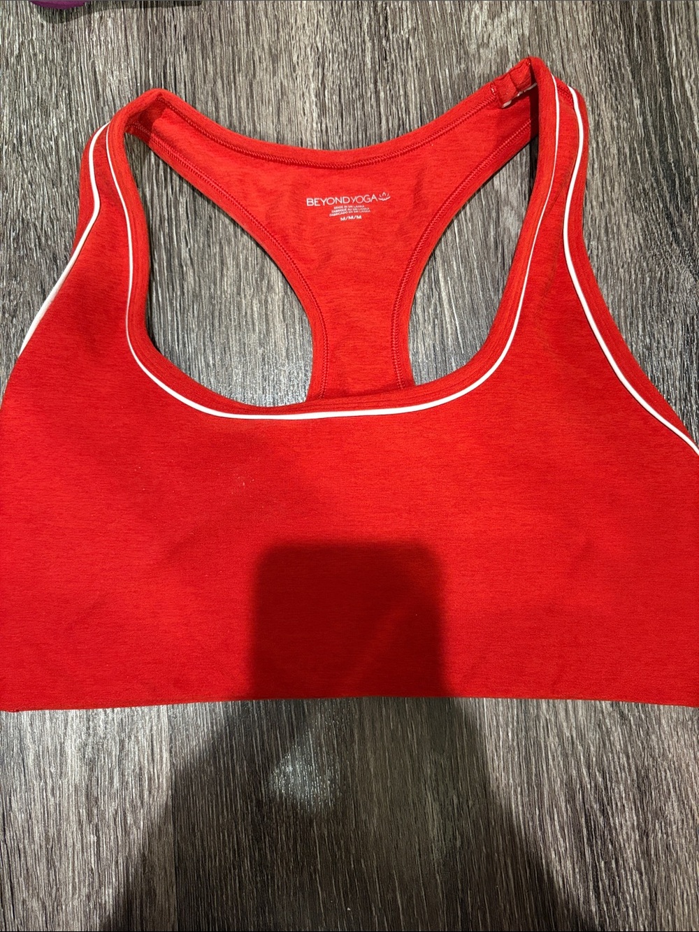 Beyond Yoga Holly Red Heather bra